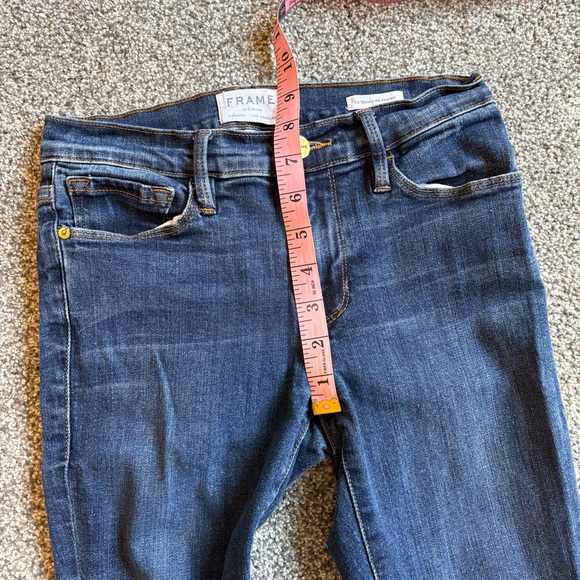 Frame Le Skinny de Jeanne Jeans in Queens Way Wash Premium Denim - size 27 - Picture 8 of 11